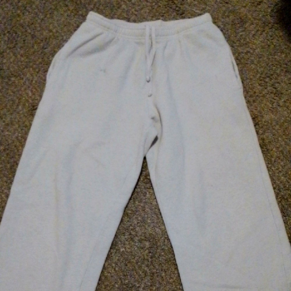 Women's White Wide Leg Sweatpants